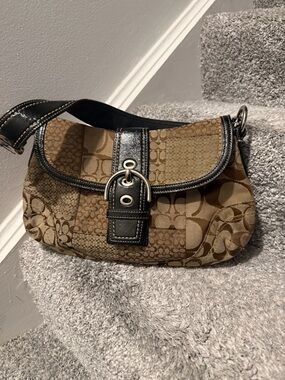 Coach Soho Signature C Canvas Patchwork Shoulder Bag
